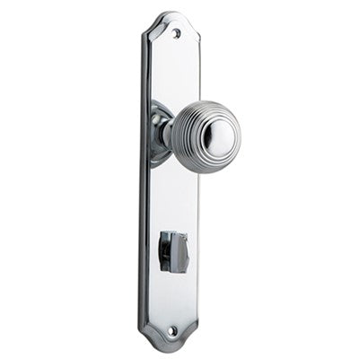 Iver Door Knob Guildford Shouldered Privacy Pair Polished Chrome CTC85mm D52xP74mm BPH250xW48mm