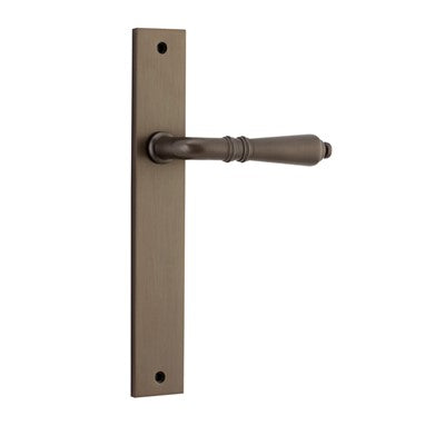 Iver Door Lever Sarlat Rectangular Latch Pair Signature Brass L111xP53mm BPH240xW38mm