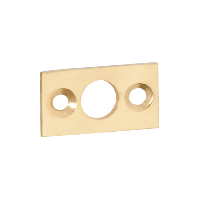 Tradco Plate Keeper Polished Brass L25xW13mm Bolt 7.5mm