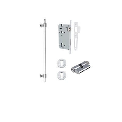 Iver Pull Handle Helsinki Polished Chrome CTC450mm Key / Key Entrance Kit