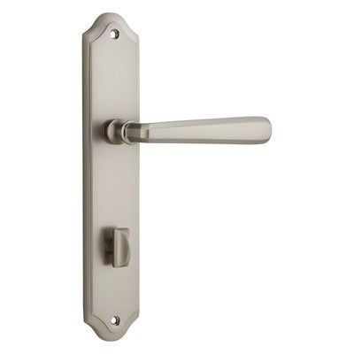 Iver Door Lever Copenhagen Shouldered Privacy Pair Satin Nickel CTC85mm L120xP59mm BPH250xW48mm