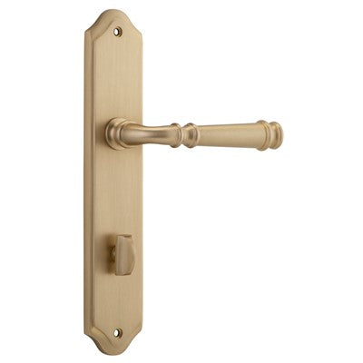 Iver Door Lever Verona Shouldered Privacy Pair Brushed Brass CTC85mm L122xP58mm BPH250xW48mm