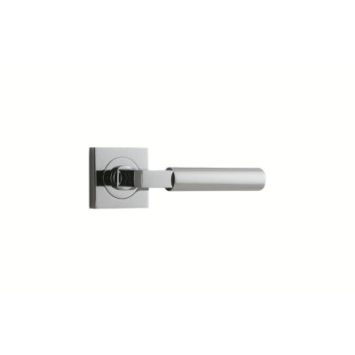 Iver Door Lever Bronte Rose Square Concealed Fix Pair Polished Chrome L117xP56mm BPH52xW52mm