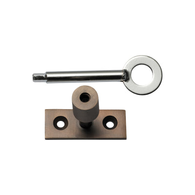 Tradco Locking Pin To Suit Base Fix Casement Fastener Antique Brass