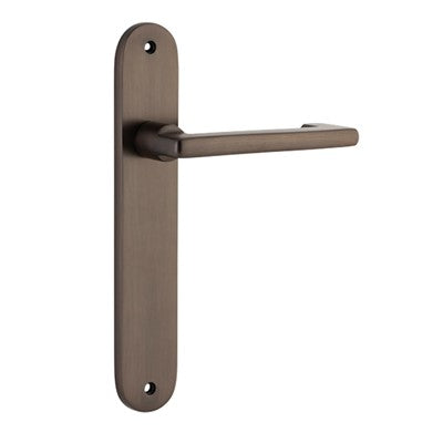 Iver Door Lever Baltimore Return Oval Latch Pair Signature Brass L128xP54mm BPH240xW40mm