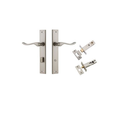 Iver Door Lever Stirling Rectangular Satin Nickel Privacy Kit