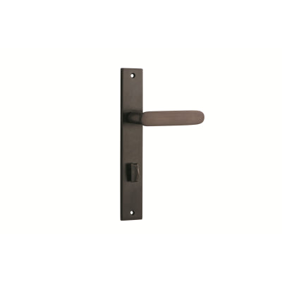 Iver Door Lever Bronte Rectangular Privacy Pair Signature Brass CTC85mm L117xP53mm BPH240xW38mm