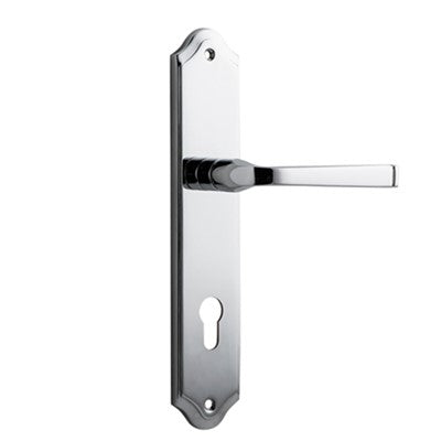 Iver Door Lever Annecy Shouldered Euro Pair Polished Chrome CTC85mm L117xP65mm BPH250xW48mm