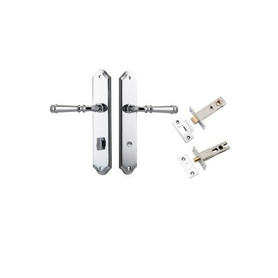 Iver Door Lever Verona Shouldered Polished Chrome Privacy Kit