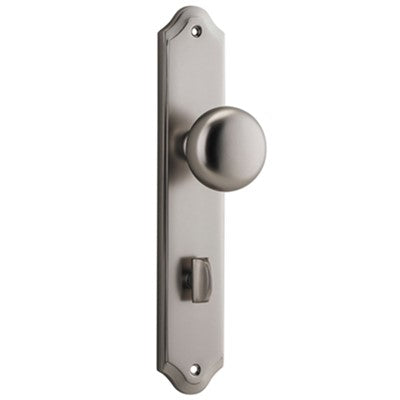 Iver Door Knob Cambridge Shouldered Privacy Pair Satin Nickel CTC85mm D55xP62mm BPH250xW48mm