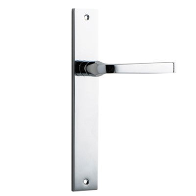 Iver Door Lever Annecy Rectangular Latch Pair Polished Chrome L117xP63mm BPH240xW38mm