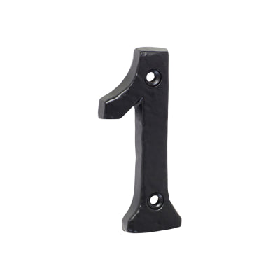 Tradco Numeral 1 Iron Matt Black H75mm