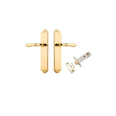 Iver Door Lever Sarlat Shouldered Polished Brass Passage Kit