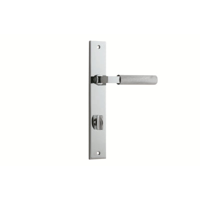 Iver Door Lever Brunswick Rectangular Privacy Pair Polished Chrome CTC85mm L120xP57mm BPH240xW38mm