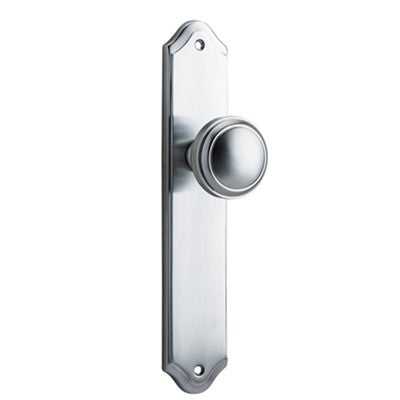 Iver Door Knob Paddington Shouldered Latch Pair Brushed Chrome D55xP63mm BPH250xW48mm