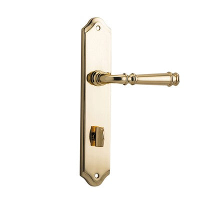 Iver Door Lever Verona Shouldered Privacy Pair Polished Brass CTC85mm L122xP58mm BPH250xW48mm