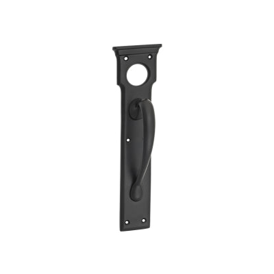 Tradco Pull Handle Cylinder Hole Matt Black H255xW70xP57mm