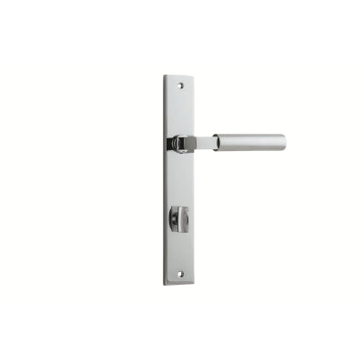 Iver Door Lever Berlin Rectangular Privacy Pair Polished Chrome CTC85mm L120xP57mm BPH240xW38mm