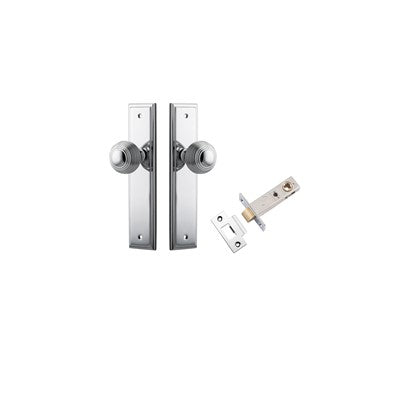 Iver Door Knob Guildford Stepped Polished Chrome Passage Kit