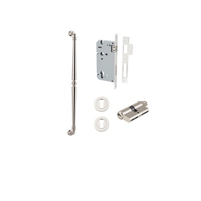 Iver Pull Handle Sarlat Polished Nickel CTC600mm Key / Key Entrance Kit