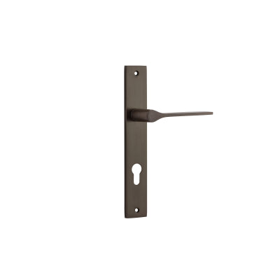 Iver Door Lever Como Rectangular Euro Pair Signature Brass CTC85mm L119xP59mm BPH240xW38mm