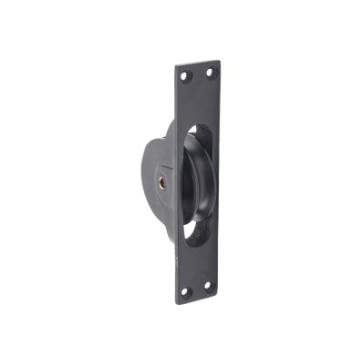 Tradco Sash Pulley Matt Black H125xW25mm