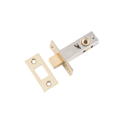 Tradco Privacy Bolt Polished Brass Backset 45mm