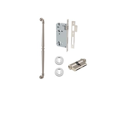 Iver Pull Handle Sarlat Satin Nickel CTC600mm Key / Key Entrance Kit