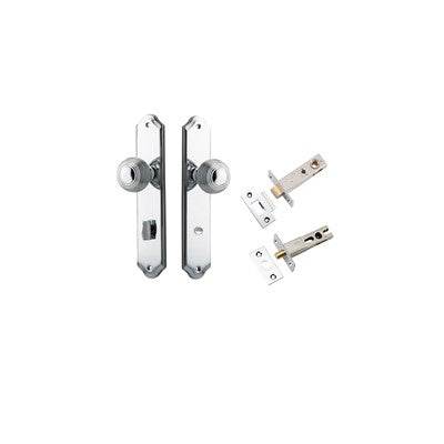 Iver Door Knob Guildford Shouldered Polished Chrome Privacy Kit