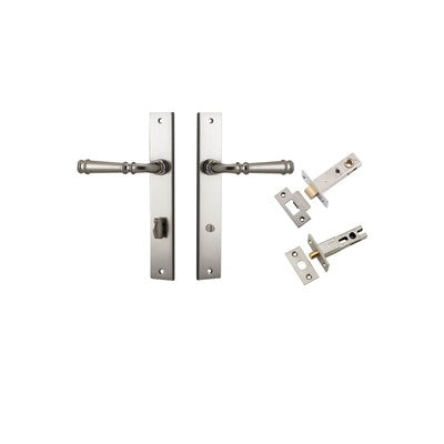 Iver Door Lever Verona Rectangular Satin Nickel Privacy Kit