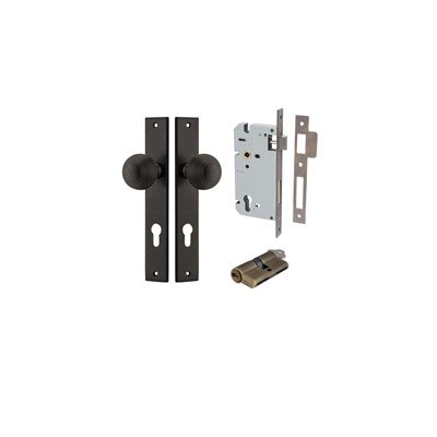 Iver Door Knob Guildford Rectangular Signature Brass Key / Key Entrance Kit