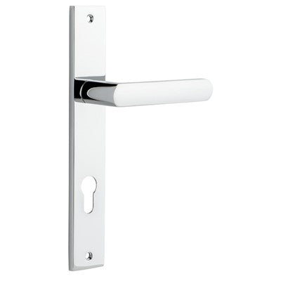 Iver Door Lever Osaka Rectangular Euro Pair Polished Chrome CTC85mm L120xP52mm BPH240xW38mm