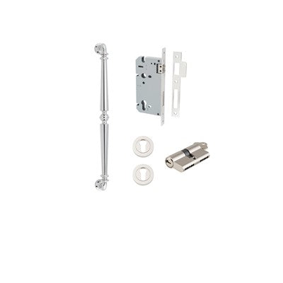 Iver Pull Handle Sarlat Polished Nickel CTC450mm Key / Key Entrance Kit