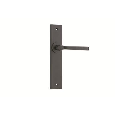 Iver Door Lever Annecy Chamfered Latch Pair Matt Black L117xP65mm BPH240xW50mm