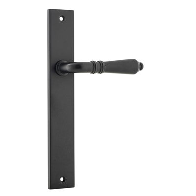 Iver Door Lever Sarlat Rectangular Latch Pair Matt Black L111xP53mm BPH240xW38mm