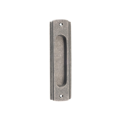 Tradco Sliding Door Pull Traditional Rumbled Nickel H150xW43mm