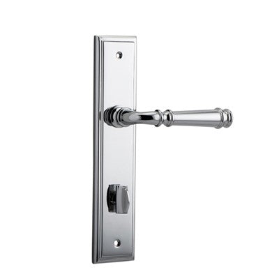 Iver Door Lever Verona Stepped Privacy Pair Polished Chrome CTC85mm L122xP59mm BPH237xW50mm