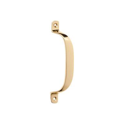 Tradco Cabinet Pull Handle Offset Polished Brass L130xP23mm