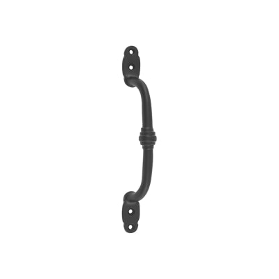 Tradco Cabinet Pull Handle Offset Banded Matt Black L180xP41mm