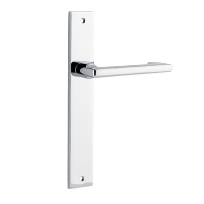 Iver Door Lever Baltimore Return Rectangular Latch Pair Polished Chrome L128xP54mm BPH240xW38mm