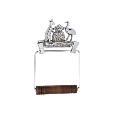 Tradco Toilet Roll Holder Coat Of Arms Chrome Plated H190xW120mm