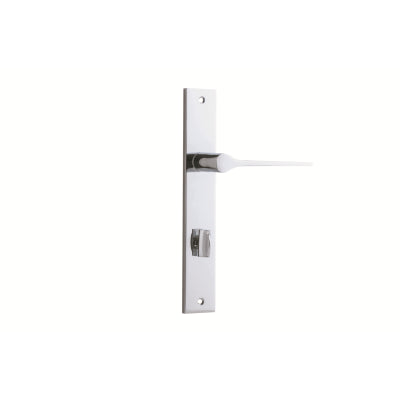 Iver Door Lever Como Rectangular Privacy Pair Polished Chrome CTC85mm L119xP59mm BPH240xW38mm