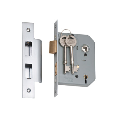 Tradco Mortice Lock 5 Lever Satin Chrome CTC57mm Backset 57mm