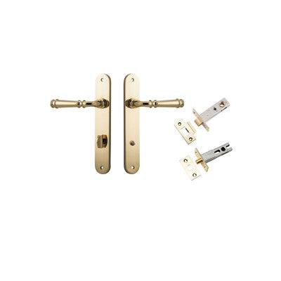 Iver Door Lever Verona Oval Polished Brass Privacy Kit