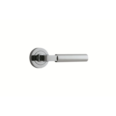 Iver Door Lever Berlin Rose Round Concealed Fix Pair Polished Chrome L120xP60mm BPD52mm