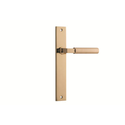 Iver Door Lever Berlin Rectangular Latch Pair Polished Brass L120xP57mm BPH240xW38mm