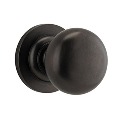 Iver Door Knob Cambridge Rose Round Concealed Fix Pair Signature Brass D55xP67mm BPD58mm