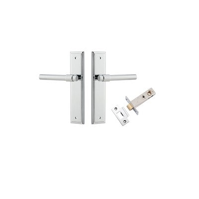 Iver Door Lever Helsinki Stepped Polished Chrome Passage Kit