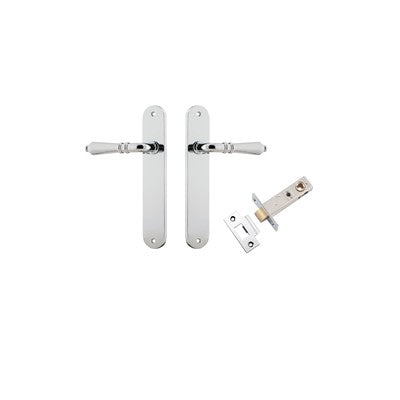 Iver Door Lever Sarlat Oval Polished Chrome Passage Kit