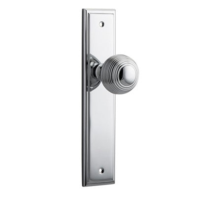 Iver Door Knob Guildford Stepped Latch Pair Polished Chrome D52xP75mm BPH237xW50mm